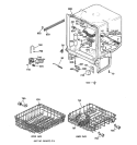 BODY PARTS Diagram and Parts List for GSM2100ZZ3WH  General Electric Dishwasher