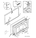 DOOR Diagram and Parts List for FCM9DABWH  General Electric Freezer