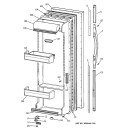 FRESH FOOD DOOR Diagram and Parts List for TFT26PRDAAA  General Electric Refrigerator