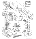 FREEZER SECTION Diagram and Parts List for TFX22PPDAWW  General Electric Refrigerator