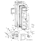 FREEZER DOOR Diagram and Parts List for TPX21BRDABB  General Electric Refrigerator