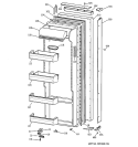 FRESH FOOD DOOR Diagram and Parts List for TPX21BRDABB  General Electric Refrigerator