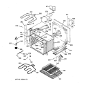 UPPER BODY PARTS Diagram and Parts List for JTP27BA3BB  General Electric Wall Oven