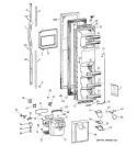 FREEZER DOOR Diagram and Parts List for TFX26CRDABB  General Electric Refrigerator