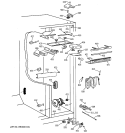 FRESH FOOD SECTION Diagram and Parts List for TPX21PRDABB  General Electric Refrigerator