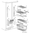 FREEZER SHELVES Diagram and Parts List for TPJ24PRDABB  General Electric Refrigerator