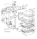 FRESH FOOD SECTION Diagram and Parts List for TFJ22JADAWW  General Electric Refrigerator