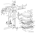 FRESH FOOD SECTION Diagram and Parts List for MSK25GADAAA  General Electric Refrigerator