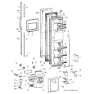 FREEZER DOOR Diagram and Parts List for TFK22PRDAAA  General Electric Refrigerator