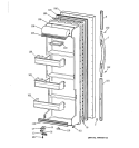 FRESH FOOD DOOR Diagram and Parts List for TFM20JRBKAA  General Electric Refrigerator