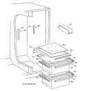 FRESH FOOD SECTION Diagram and Parts List for TFM20JRBKAA  General Electric Refrigerator