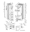 DOORS Diagram and Parts List for TFG26JRDAWW  General Electric Refrigerator