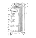 FRESH FOOD DOOR Diagram and Parts List for TPG21BRDABB  General Electric Refrigerator