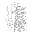 FRESH FOOD SHELVES Diagram and Parts List for TPG21BRDABB  General Electric Refrigerator