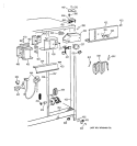 Part Location Diagram of WR17X10590 GE HOUSING LIGHT Lower Assembly