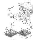 BODY PARTS Diagram and Parts List for GSD3420Z07BB  General Electric Dishwasher
