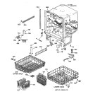 BODY PARTS Diagram and Parts List for GSD4132Z07WW  General Electric Dishwasher