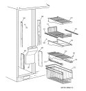 FREEZER SHELVES Diagram and Parts List for TPG24BFDABB  General Electric Refrigerator