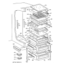 FRESH FOOD SHELVES Diagram and Parts List for TPG24BFDABB  General Electric Refrigerator