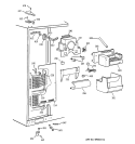 FREEZER SECTION Diagram and Parts List for TPJ24BIDAWW  General Electric Refrigerator