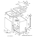 CABINET, COVER & FRONT PANEL Diagram and Parts List for VBXR1070W1AA  Hotpoint Washer
