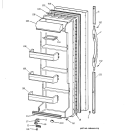 FRESH FOOD DOOR Diagram and Parts List for TFX20SABKAA  General Electric Refrigerator