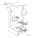 FREEZER SECTION Diagram and Parts List for TFX20SABKAA  General Electric Refrigerator