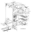 FREEZER SECTION Diagram and Parts List for TFT20JABKWW  General Electric Refrigerator