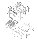 Part Location Diagram of WB07K10124 GE TRIM VENT DOOR (BLACK)