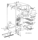 FREEZER SECTION Diagram and Parts List for TFG22JADAWW  General Electric Refrigerator