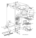 FREEZER SECTION Diagram and Parts List for TFG25PADAWW  General Electric Refrigerator