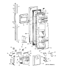 FREEZER DOOR Diagram and Parts List for TFG26PEDAWH  General Electric Refrigerator