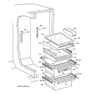 FRESH FOOD SECTION Diagram and Parts List for TFX26XPDABB  General Electric Refrigerator
