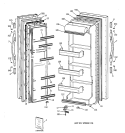 DOORS Diagram and Parts List for CSX20BABKAD  Hotpoint Refrigerator