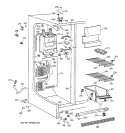 FREEZER SECTION Diagram and Parts List for CSX20BABKAD  Hotpoint Refrigerator