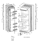 DOORS Diagram and Parts List for CSK20GABGAA  Hotpoint Refrigerator
