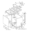 CABINET, COVER & FRONT PANEL Diagram and Parts List for WPSE4270A0AA  General Electric Washer