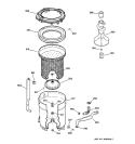 TUB, BASKET & AGITATOR Diagram and Parts List for WMSE4230A0WW  General Electric Washer