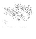CONTROLS & BACKSPLASH Diagram and Parts List for WCSE3100A0WW  General Electric Washer