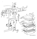 FRESH FOOD SECTION Diagram and Parts List for MSG20GABGWW  General Electric Refrigerator