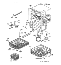 BODY PARTS Diagram and Parts List for GSD3732D01WW  General Electric Dishwasher