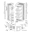 DOORS Diagram and Parts List for MSZ20BWBGWW  General Electric Refrigerator
