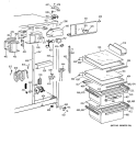 FRESH FOOD SECTION Diagram and Parts List for MSK22GRBGAD  General Electric Refrigerator