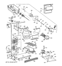 FREEZER SECTION Diagram and Parts List for MSG20GWBGWW  General Electric Refrigerator