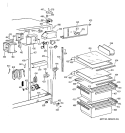 FRESH FOOD SECTION Diagram and Parts List for MSG20GWBGWW  General Electric Refrigerator