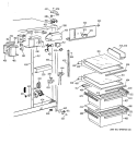 FRESH FOOD SECTION Diagram and Parts List for TFG20JABGWW  General Electric Refrigerator