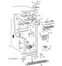 FRESH FOOD SECTION Diagram and Parts List for MSK28DHBGAA  General Electric Refrigerator