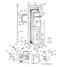 FREEZER DOOR Diagram and Parts List for TPX24BPBJWW  General Electric Refrigerator
