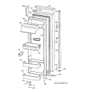 FRESH FOOD DOOR Diagram and Parts List for TPX24BPBJWW  General Electric Refrigerator