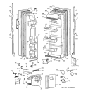 DOORS Diagram and Parts List for TFT20JRBGAA  General Electric Refrigerator